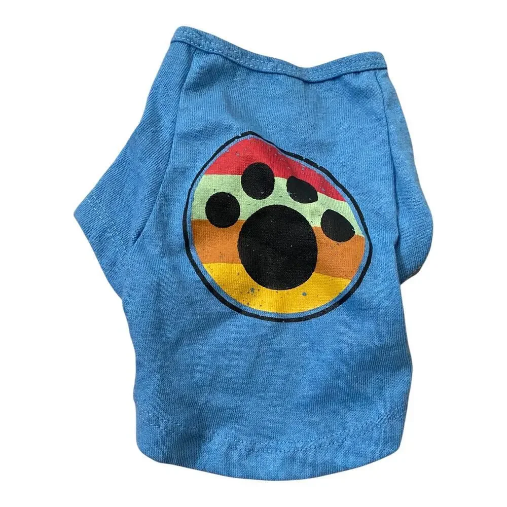 NWT Bundle Size XS Dog Clothes Hat T-shirt Colorful Summer Smiley Short Sleeve